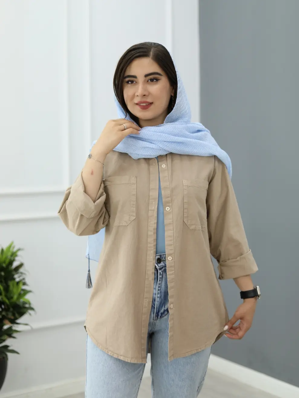 شومیز لینن نسا
