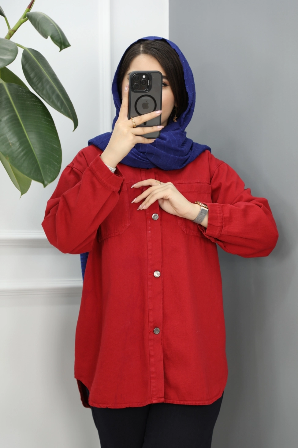 شومیز کتان تینا