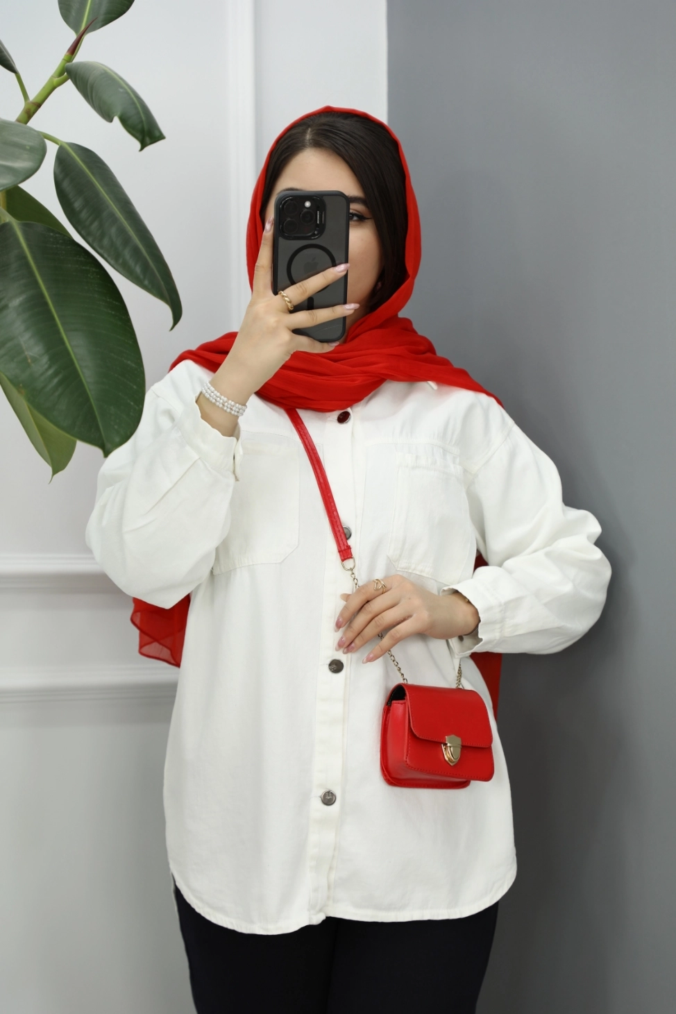 شومیز کتان تینا
