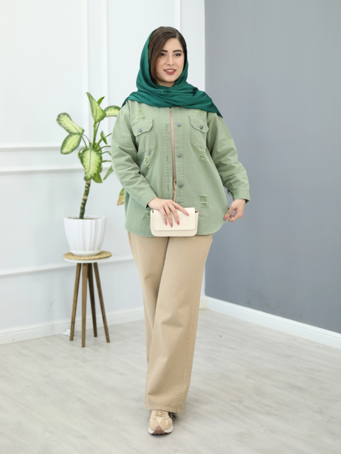 شومیز زاپدار فروزان