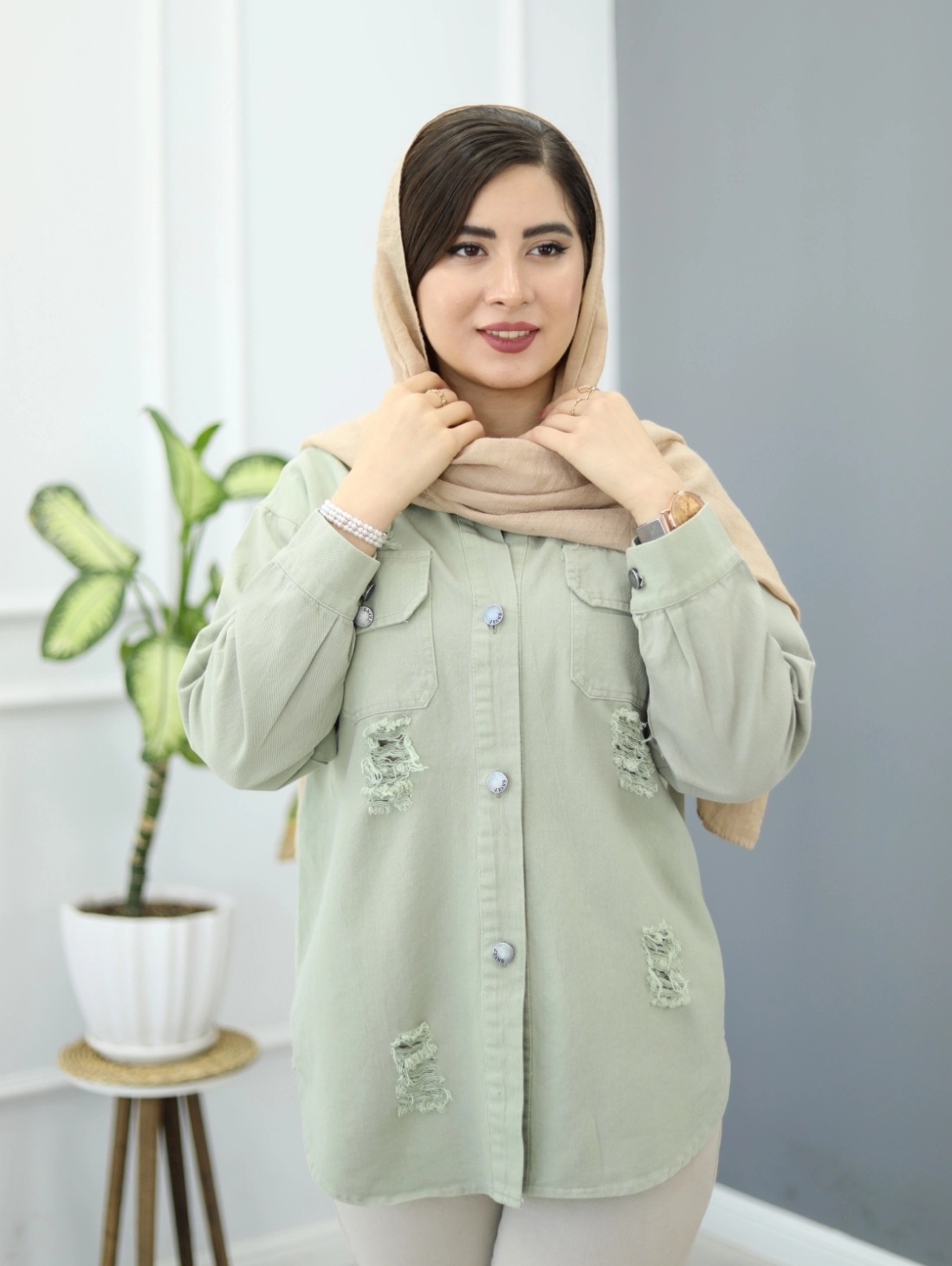 شومیز زاپدار فروزان