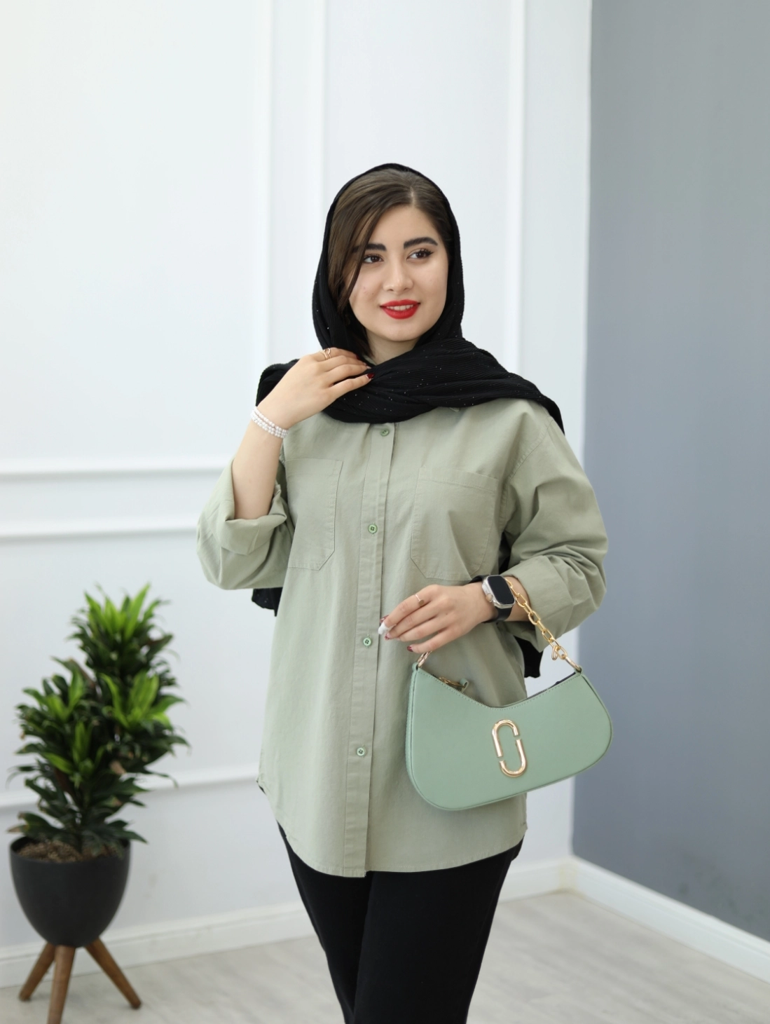 شومیز لینن نسا