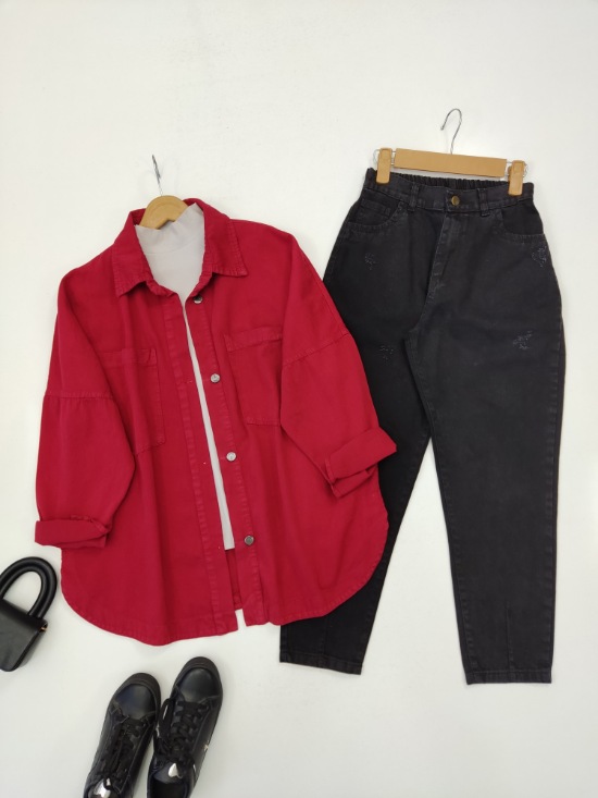 جین رنگی zara